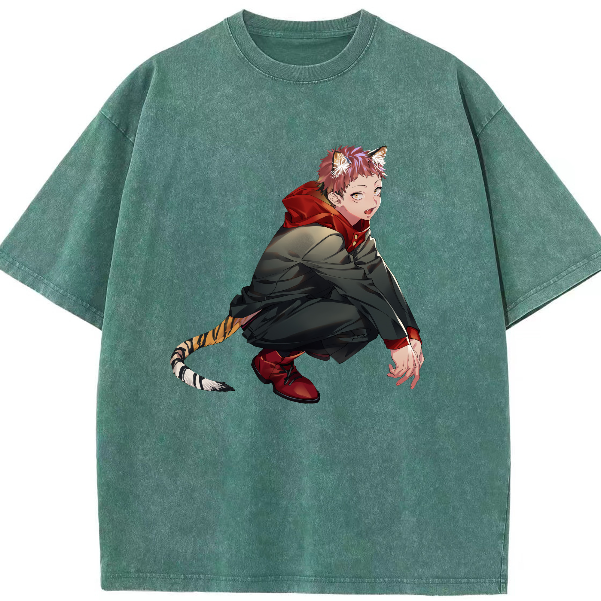 （画像用） 呪術廻戦 Jujutsu Kaisen 綿100% ヴィンテージ風 半袖Tシャツ（フロントプリント）